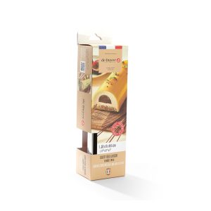 Gouttière à bûche ronde inox démontable 30x8x5 cm